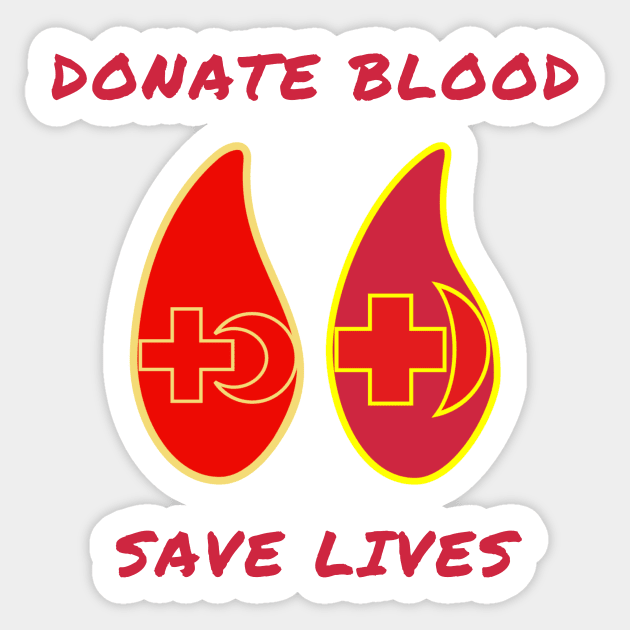 Donate blood save lives Sticker by IOANNISSKEVAS